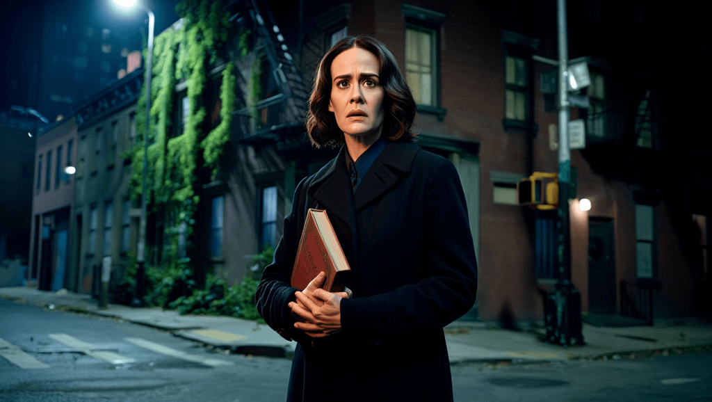 American Horror Story saison 13 : une star évoque le retour démoniaque de Coven à New York three witches stand in a triangle formation