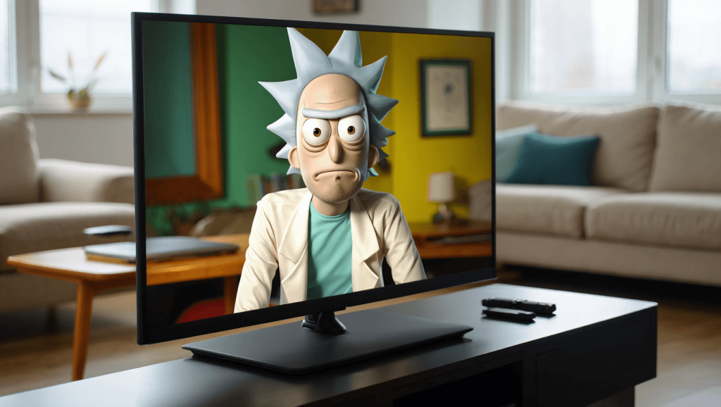 Rick and Morty stare at something offscreen