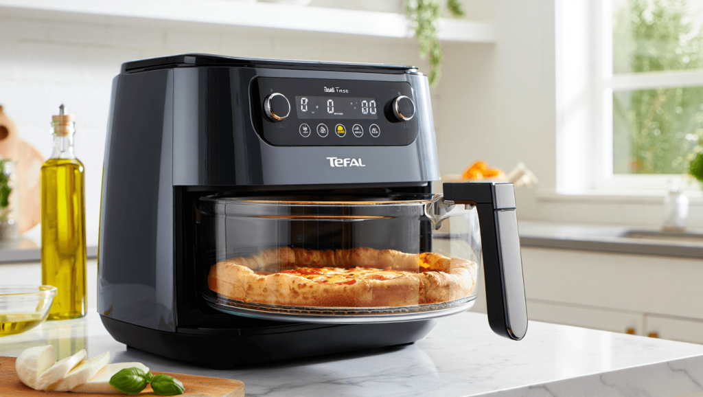 Friteuse XXL Tefal fait aussi office de four à pizza: -30% en offre limitée Tefal Easy Fry Pizza Air Fryer