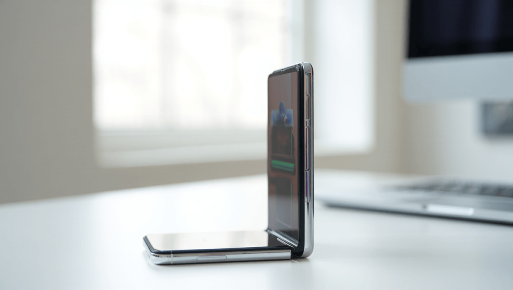 Galaxy Z Fold 8 en précommande : promos incontournables sur Fold et Flip Samsung's 2026 foldable phones lineup on top of a marbled table