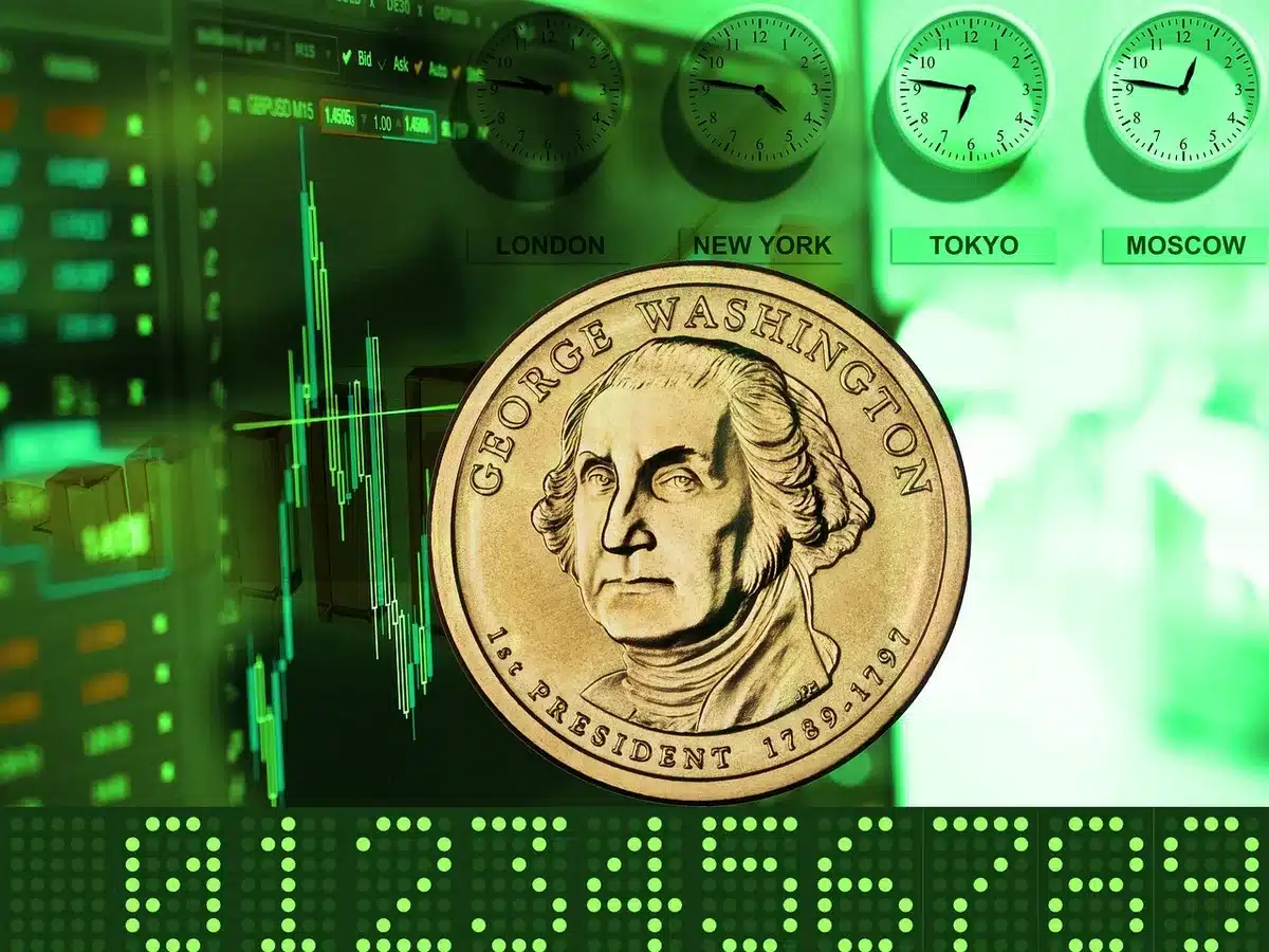Écran montrant le cours du bitcoin avec indicateur technique