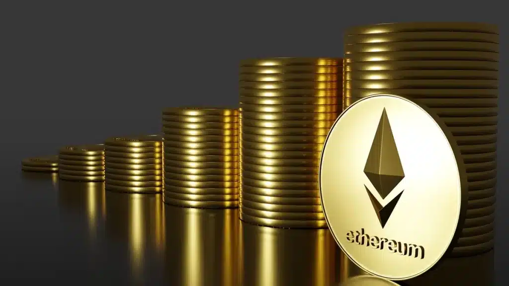 Illustration symbolique de jetons de cryptomonnaie libérés d'un contrat temporel en séquestre